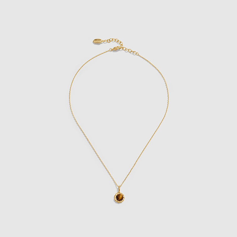 Caramel Coffee Tiger’s Eye Necklace