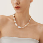 Sea Foam Baroque Pearl Necklace