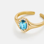 Blue Topaz Open Ring
