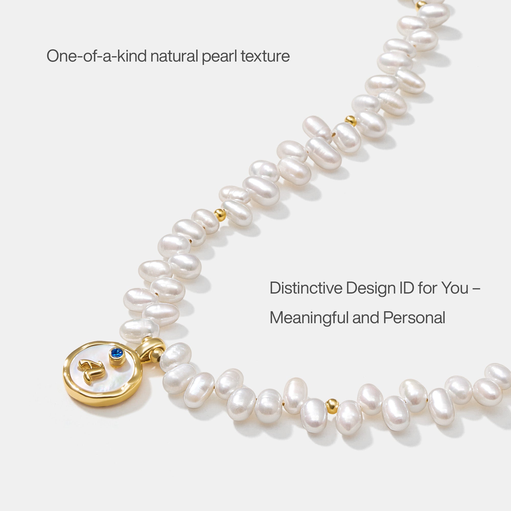 Signet Initial Pearl Necklace