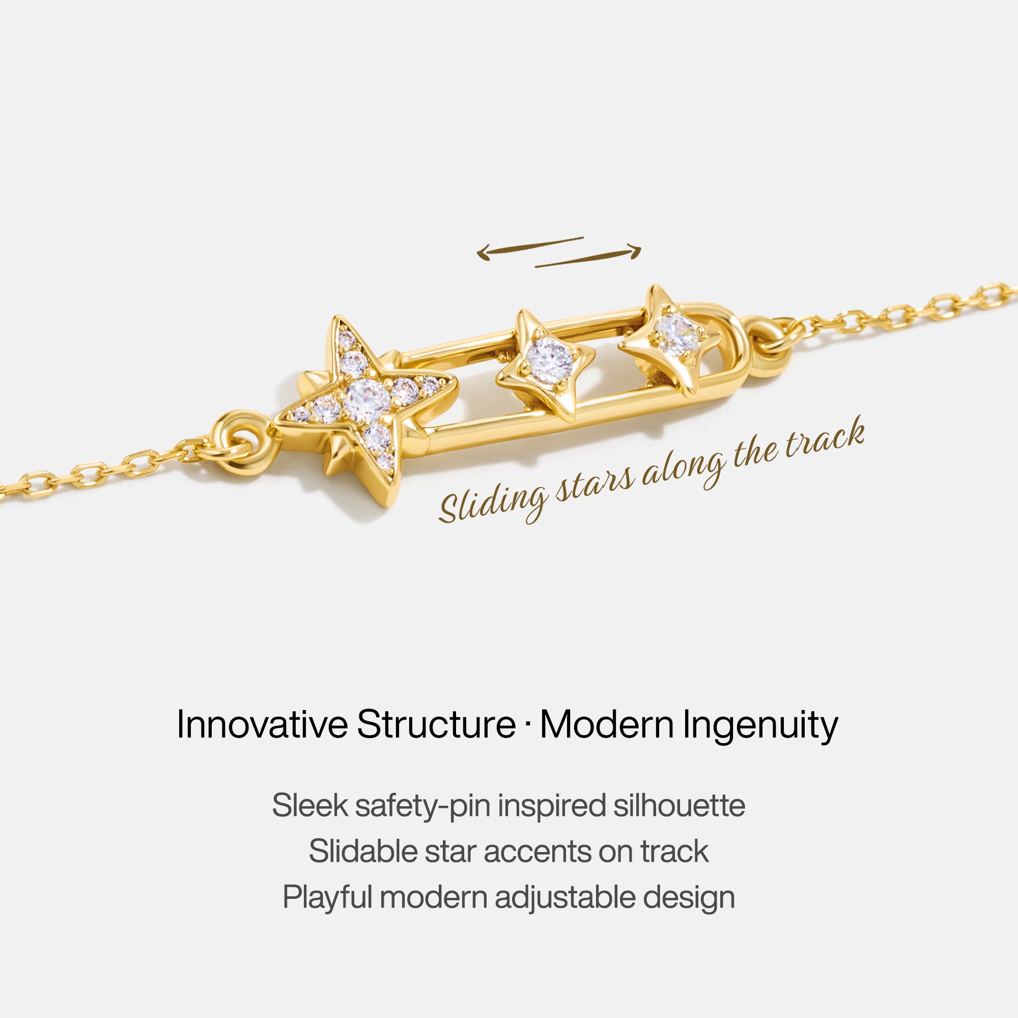 Celestial Star Paperclip Bracelet
