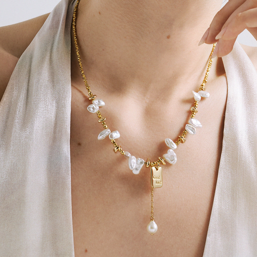 Good Luck Keshi Pearl Necklace