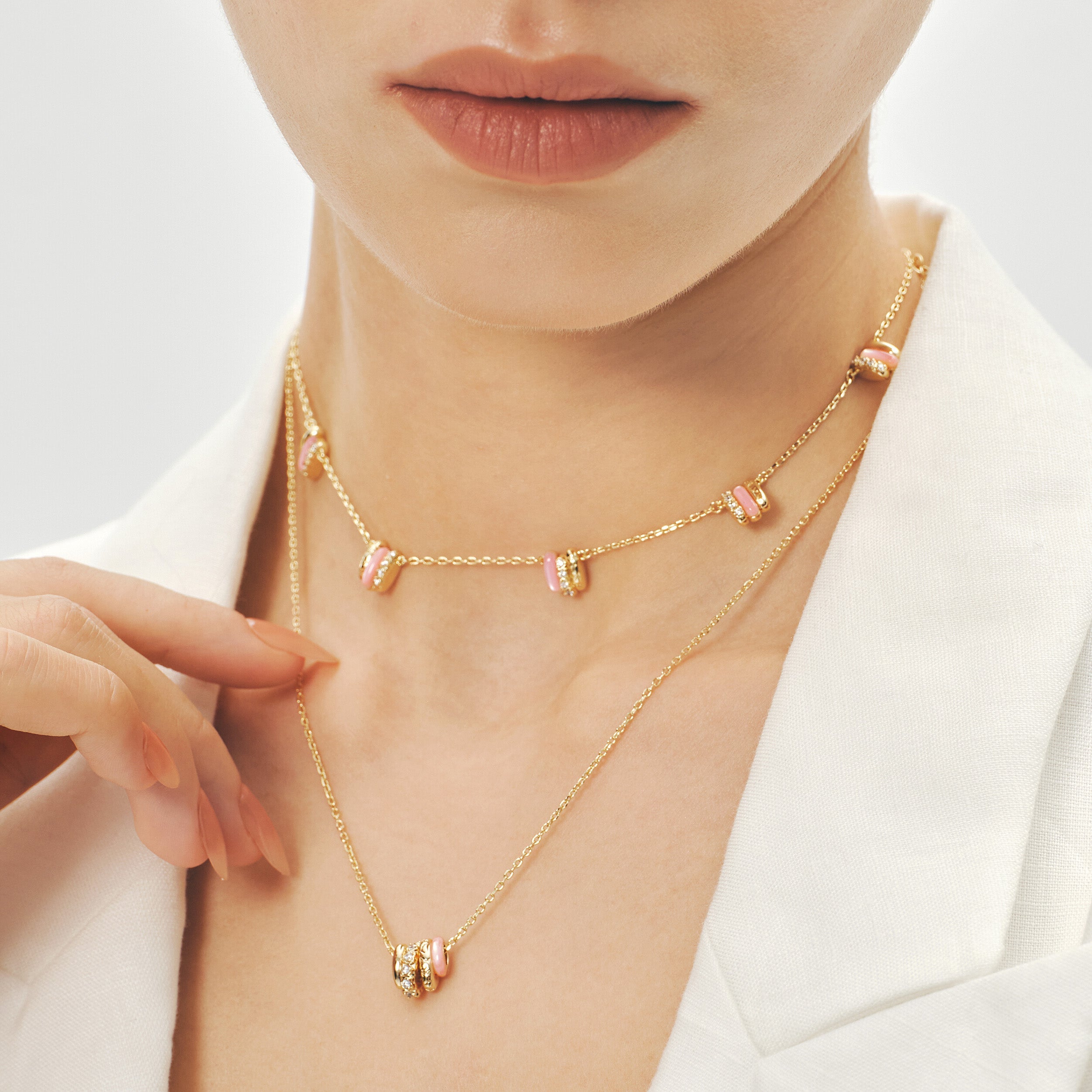 Pink Mother of Pearl Necklace