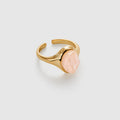 Raw Rose Quartz Open Ring