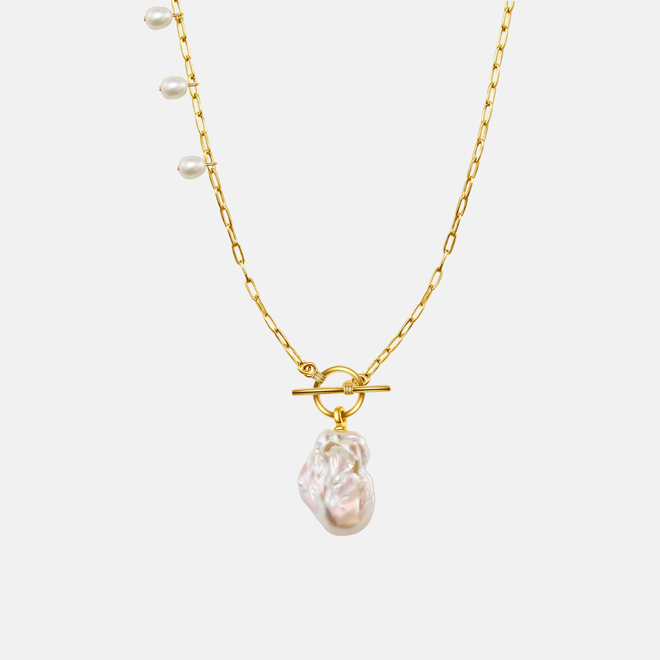 Breaking Dawn Baroque Pearl Necklace