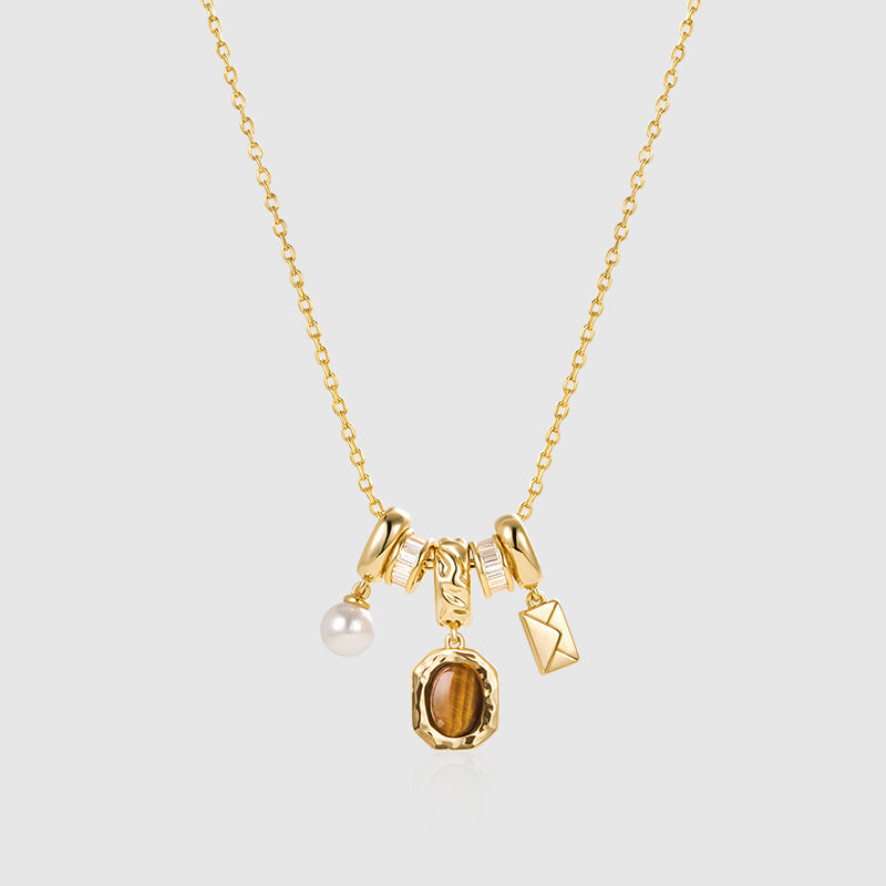 Tiger’s Eye Charm Necklace