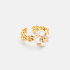 Lucky Clover Pearl Statement Ring
