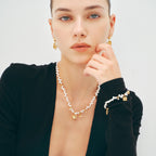 Cat Butterfly Pearl Bracelet