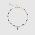 Raw Lapis Lazuli Pearl Necklace