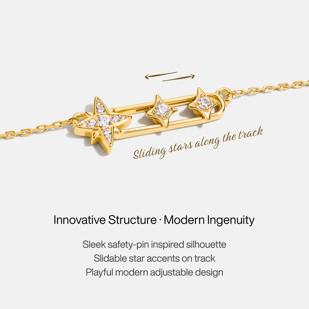 Celestial Star Paperclip Necklace