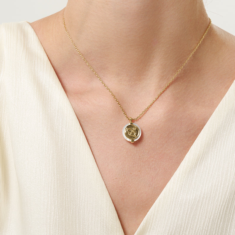 Zodiac Stellar Mother of Pearl Necklace
