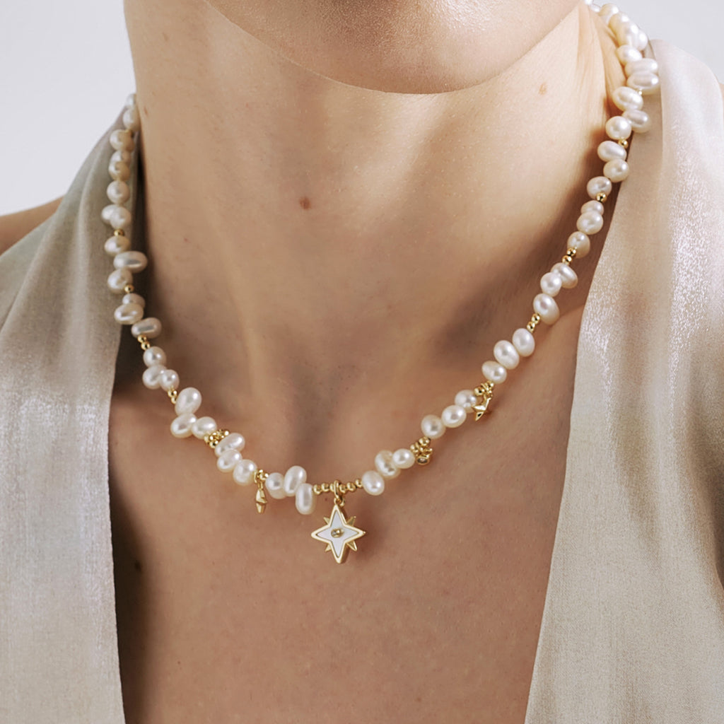 Radiant Star Pearl Necklace