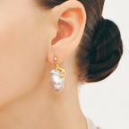 Cat Baroque Pearl Earrings