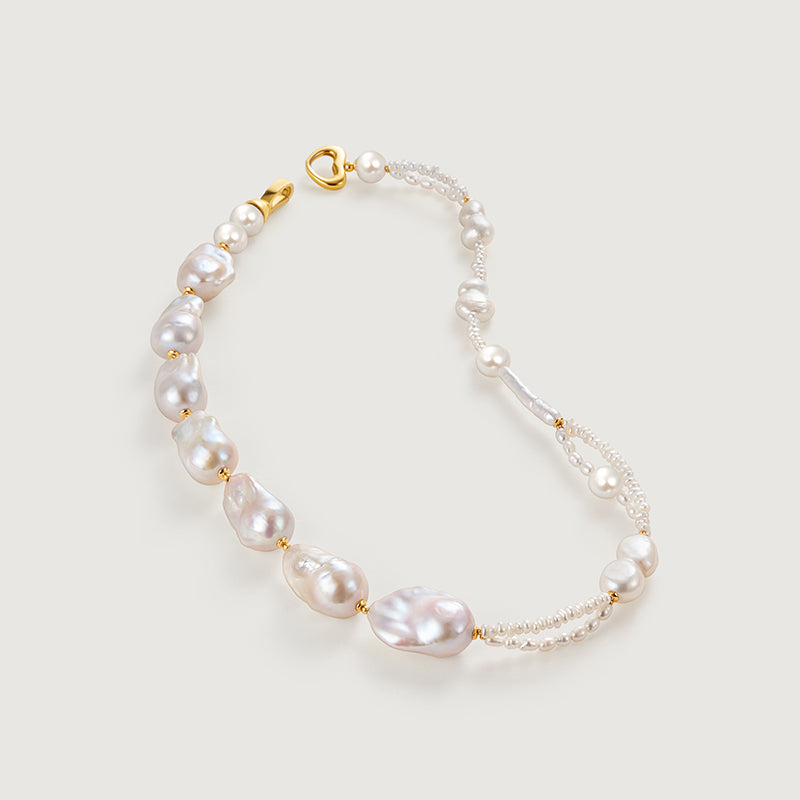 Sea Foam Baroque Pearl Necklace