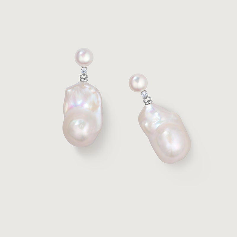 Lotus Baroque Pearl Earrings