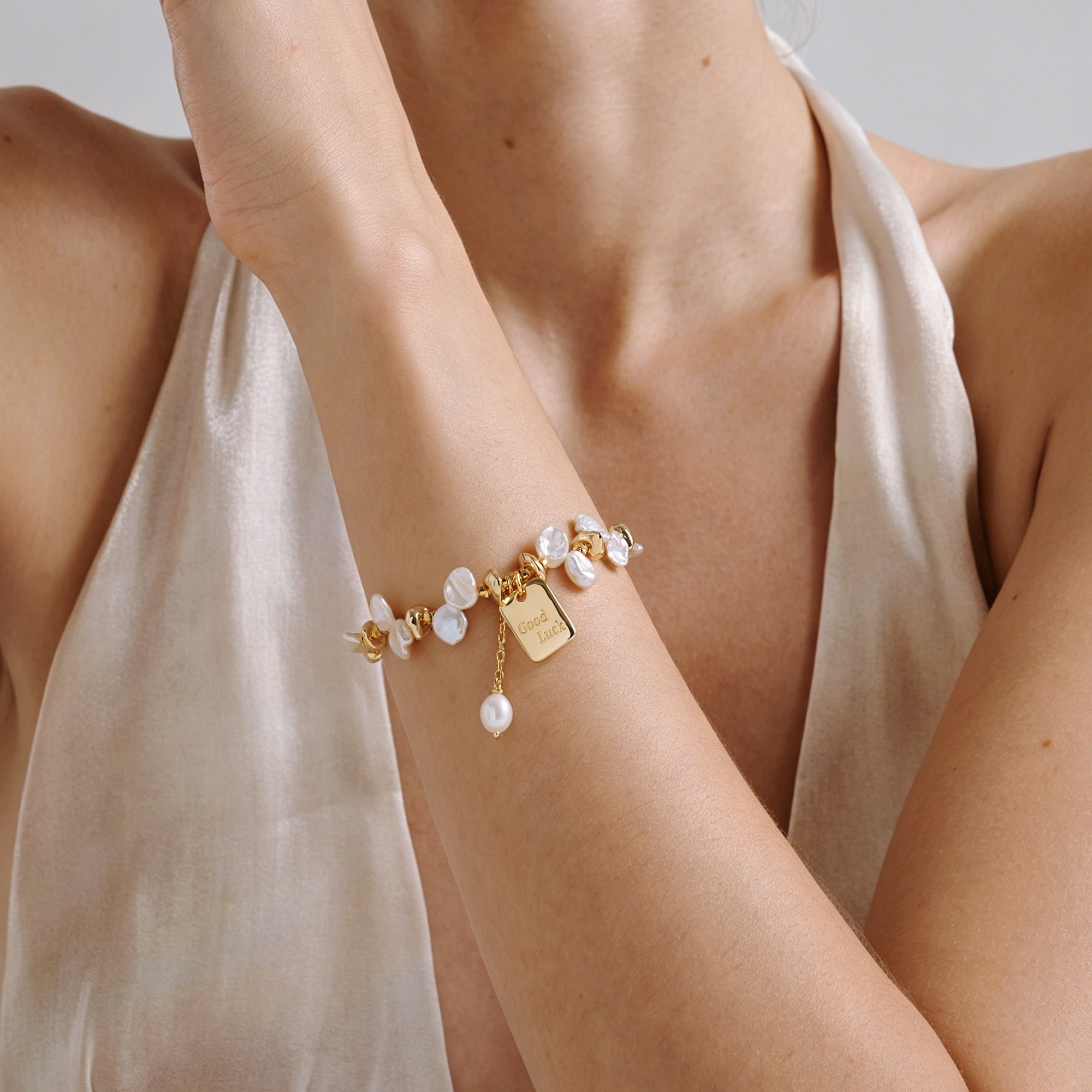 Good Luck Keshi Pearl Bracelet