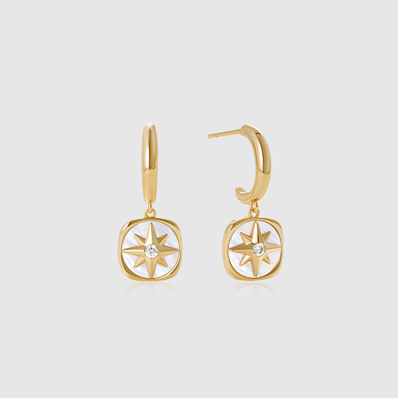 Radiant Star Hoop Earrings