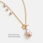 Breaking Dawn Purple Baroque Pearl Necklace