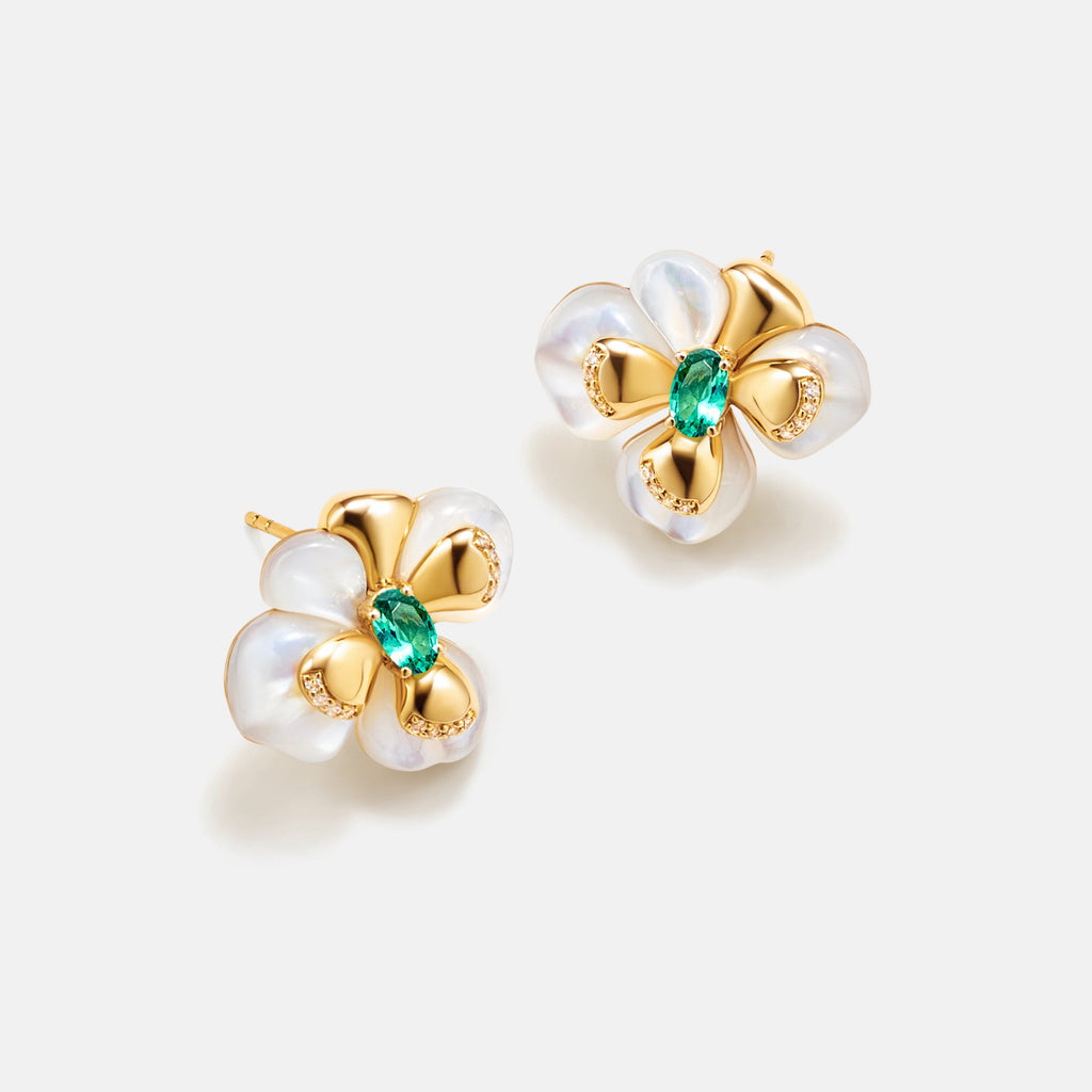 Chloris Pansy Earrings