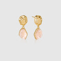 Raw Rose Quartz Earrings