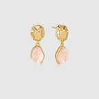 Raw Rose Quartz Earrings