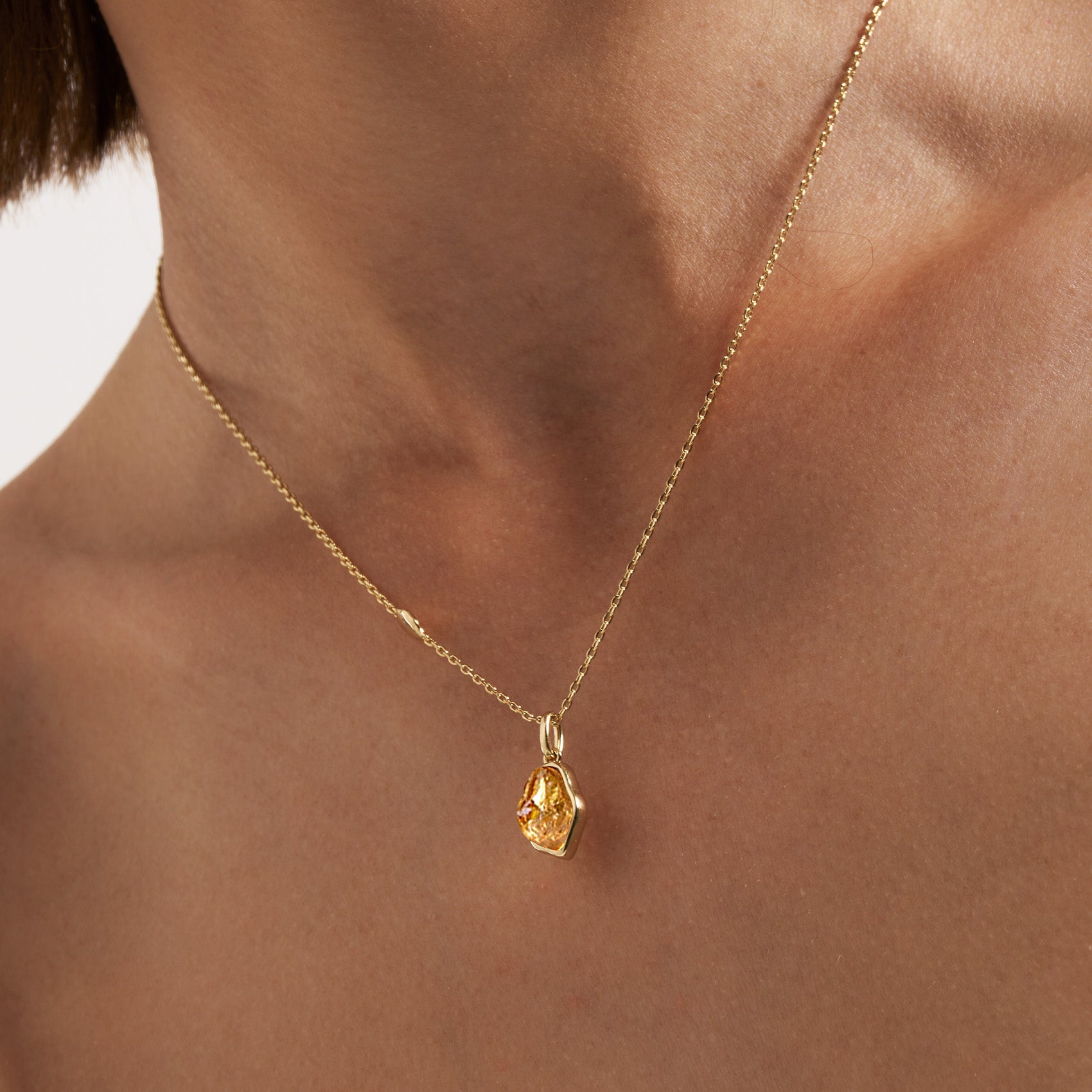 Raw Citrine Necklace