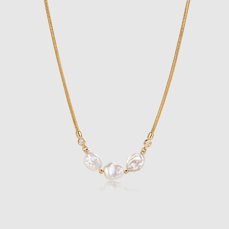 Floriography Pearl Chain Necklace