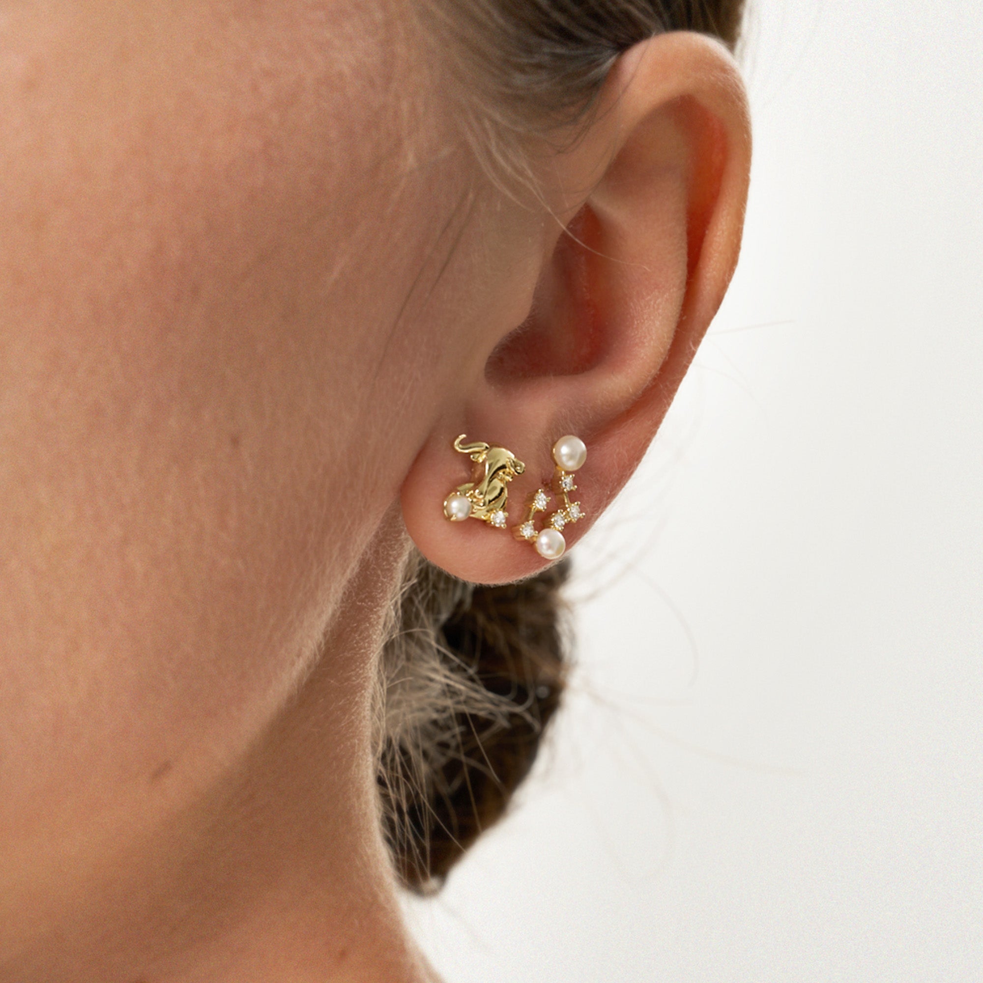 Stellar Zodiac Pearl Earrings
