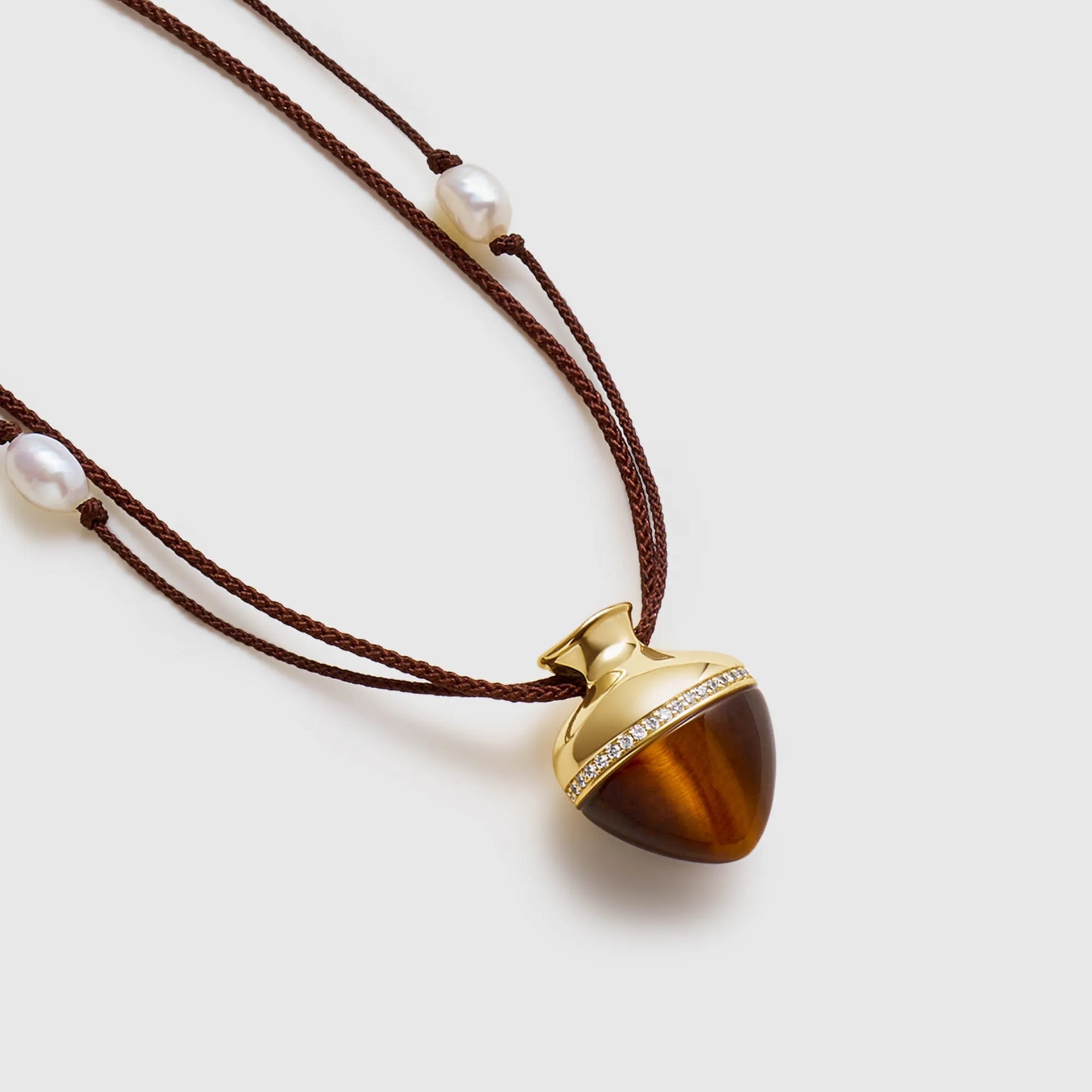 アクセサリー Octi Layered  Pendant Necklace Oracle Tiger's Eye Layered Necklace – Amber Lollipop