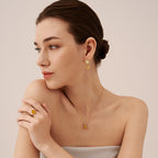 Raw Citrine Earrings