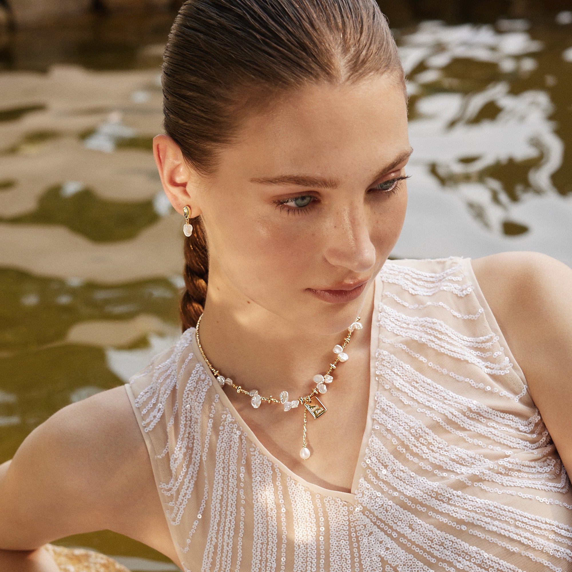 Floriography Keshi Pearl Earrings