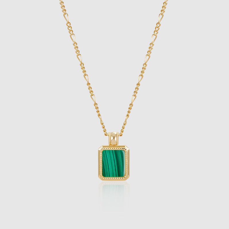 Oil Frame Gemstone Necklace