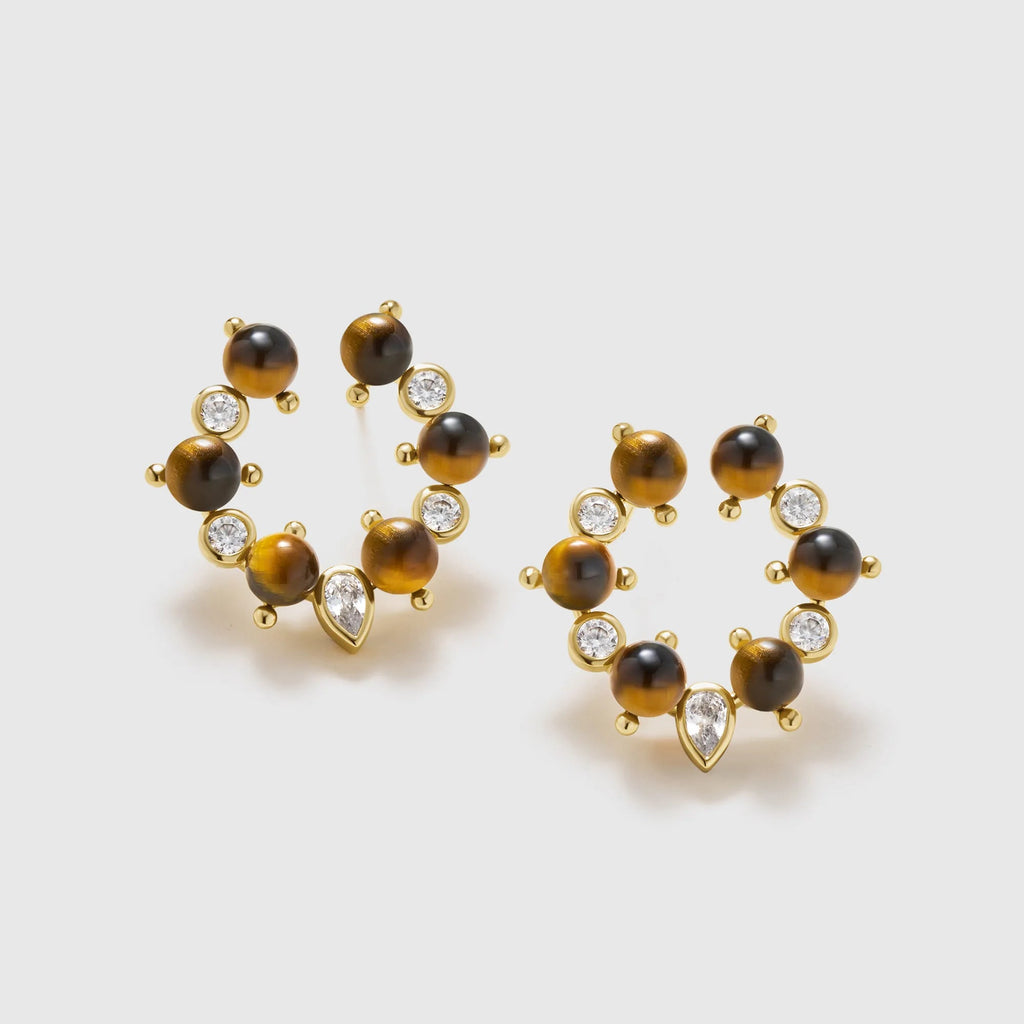 Oracle Tiger's Eye Stud Earrings