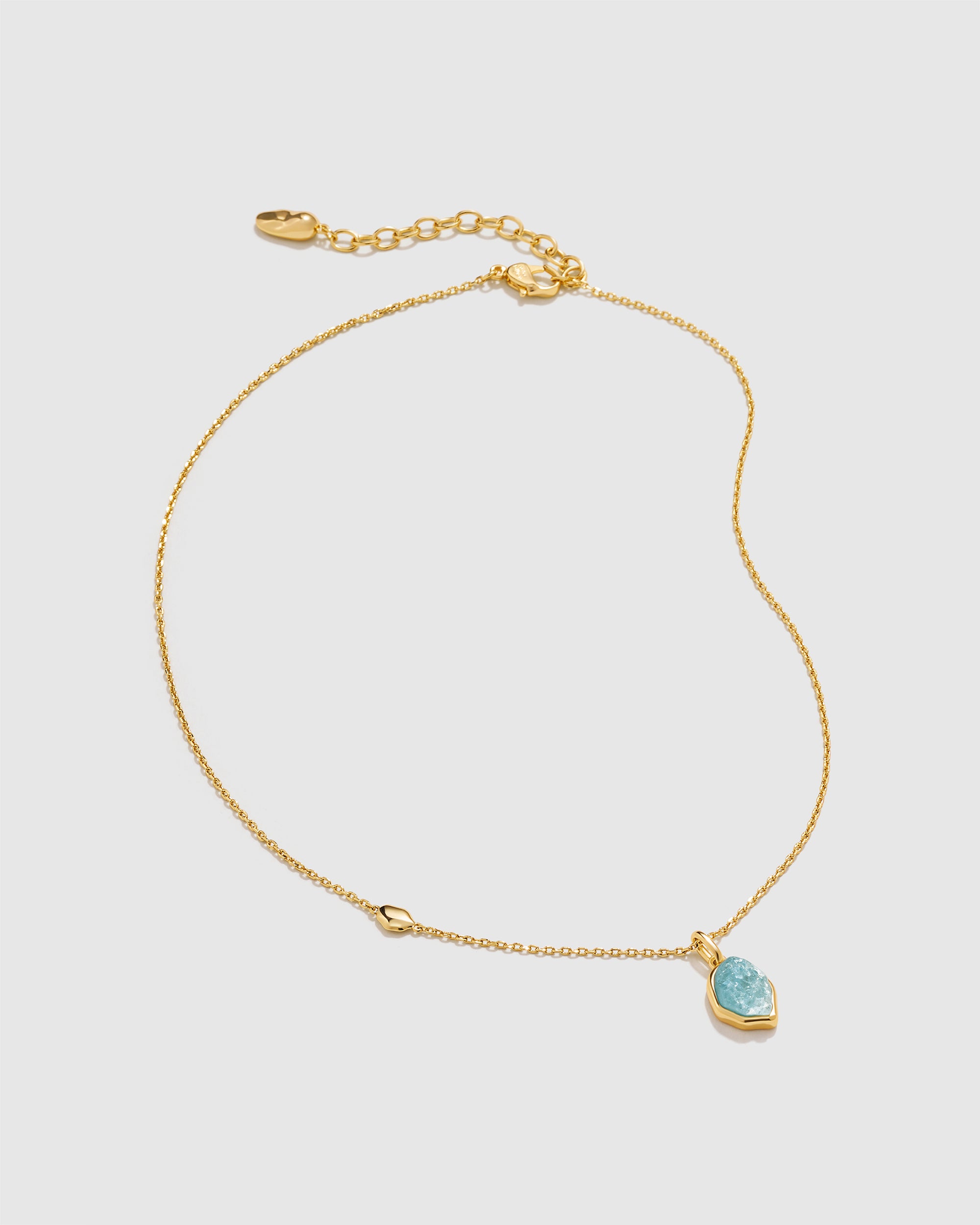 Raw Aquamarine Necklace