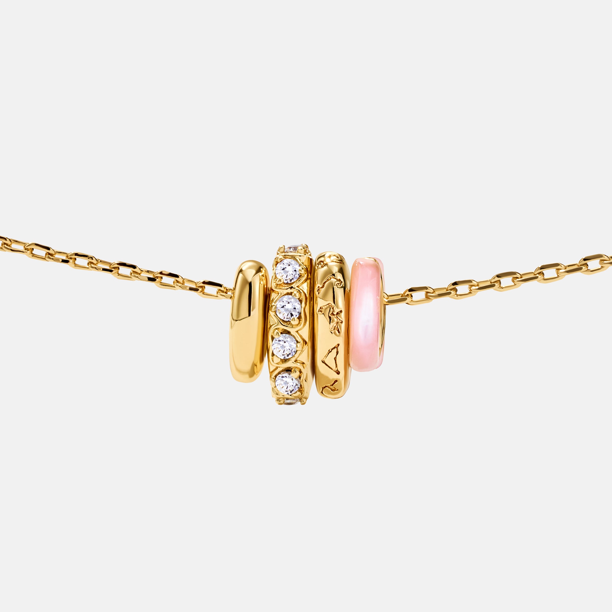 Pink Mother of Pearl Pendant Necklace