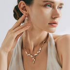 Floriography Keshi Pearl Branch Necklace