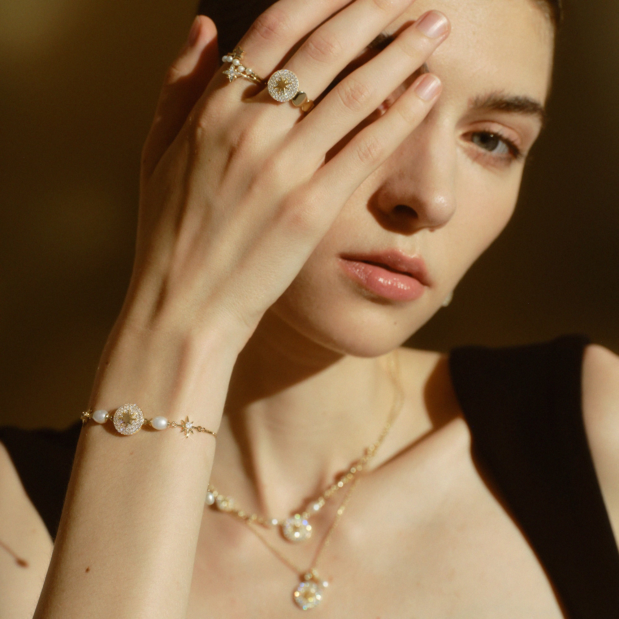 Celestial Star Pearl Adjustable Bracelet