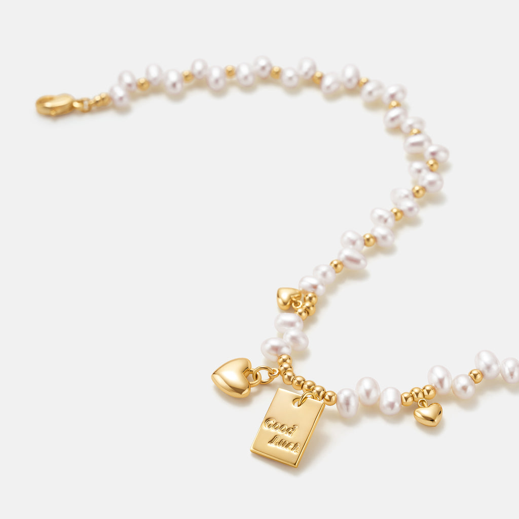 Personalized Lucky & Love Pearl Necklace