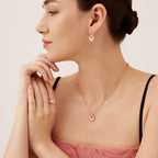 Blush Heart Rose Quartz Necklace
