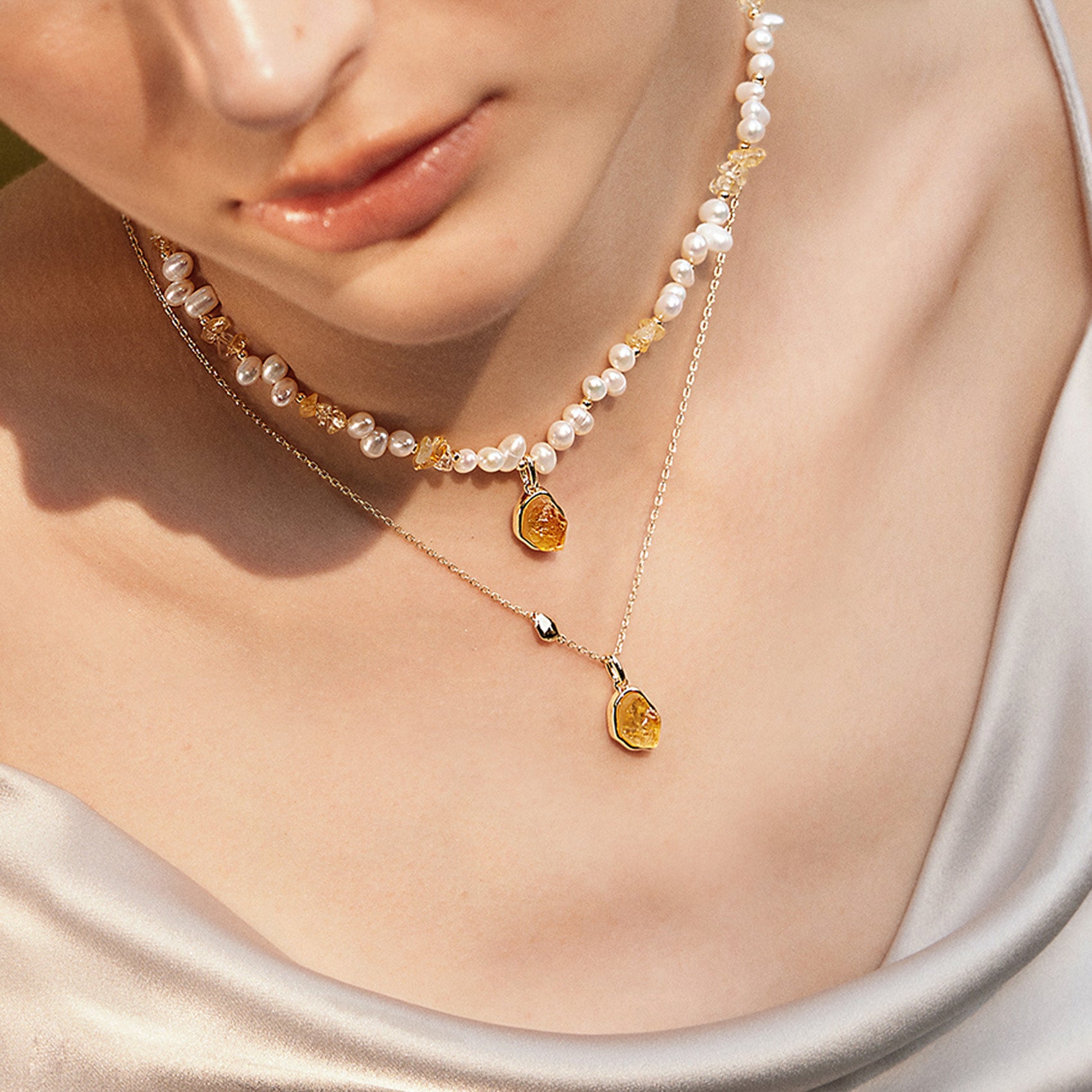 Raw Citrine Necklace