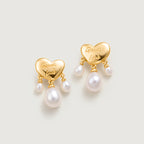 Good Luck Pearl Heart Earrings