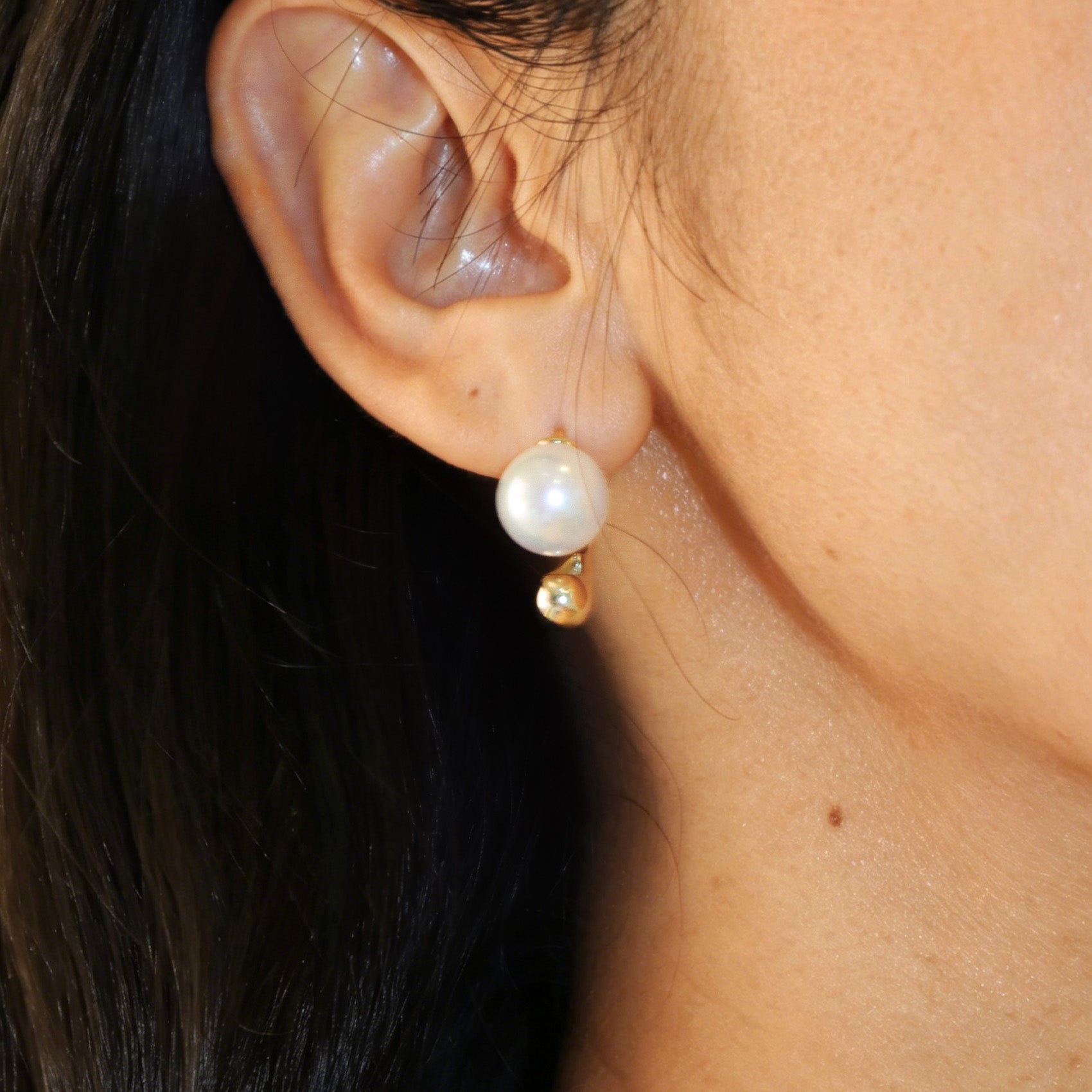 Semicircle Pearl Earrings