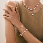 Blush Heart Rose Quartz Adjustable Bracelet