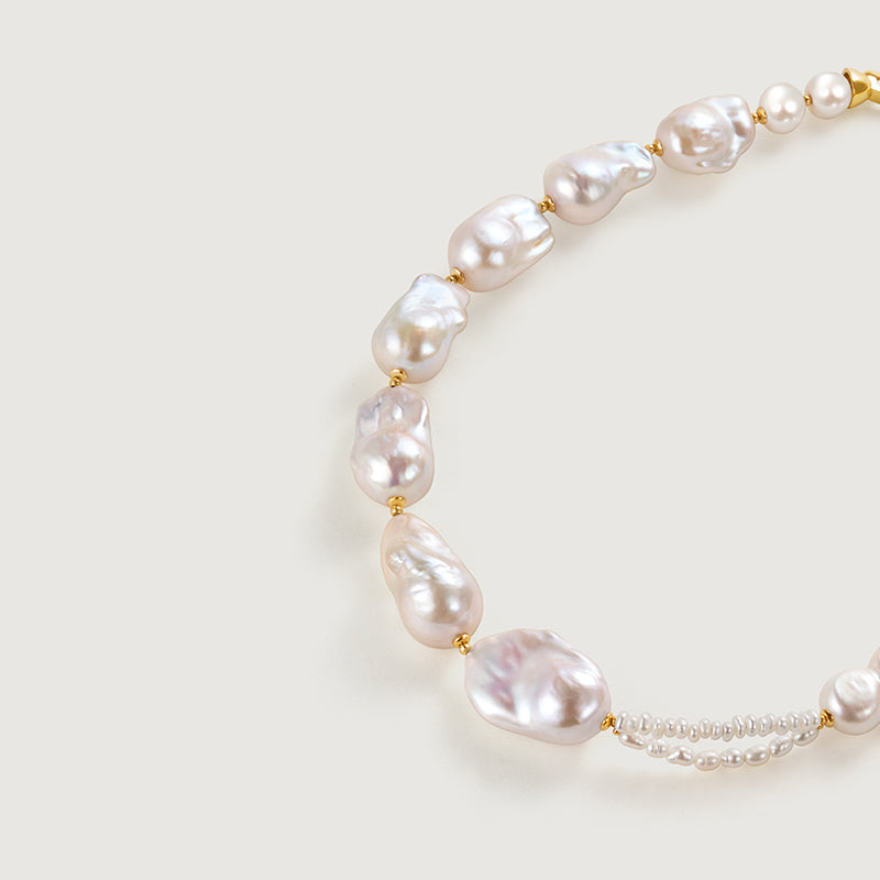 Sea Foam Baroque Pearl Necklace