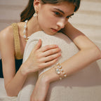 White Baroque Pearl Bee Bracelet