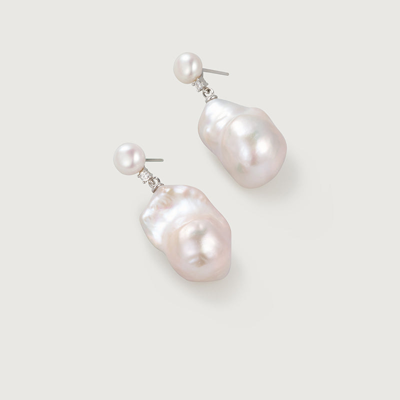 Lotus Baroque Pearl Earrings