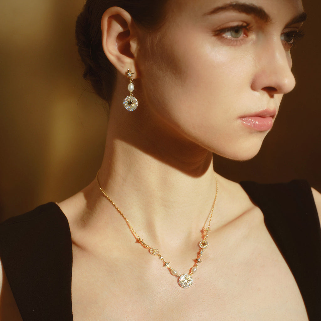 Celestial Star CZ Pendant Necklace