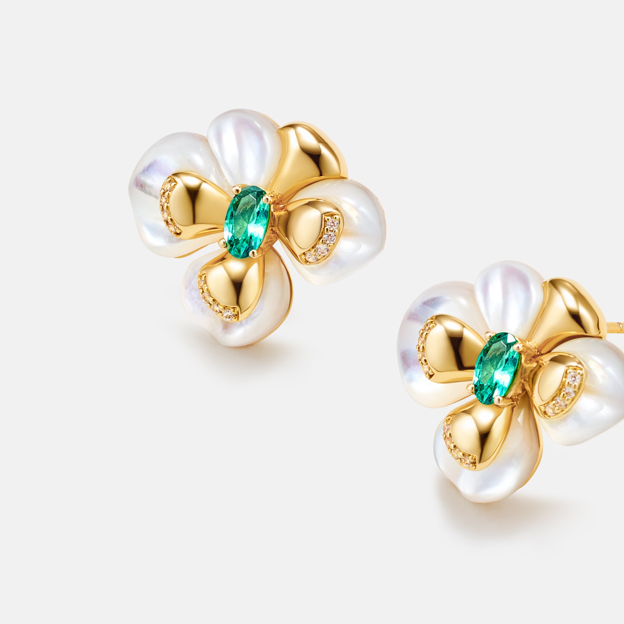 Chloris Pansy Earrings