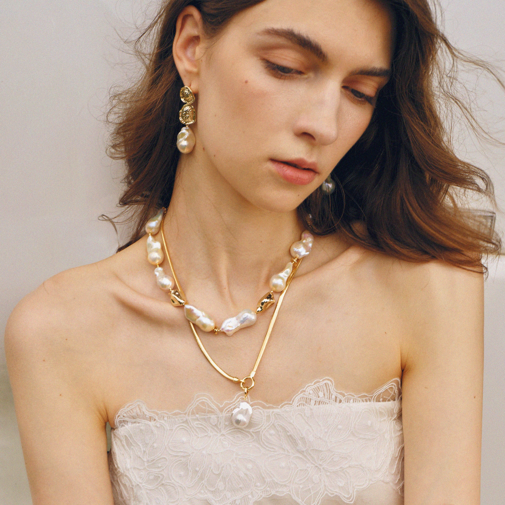 Sea Breeze Baroque Pearl Necklace