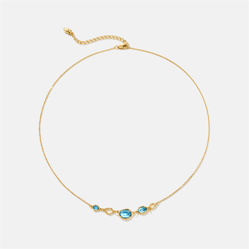 Blue Topaz Multi-Stone Necklace